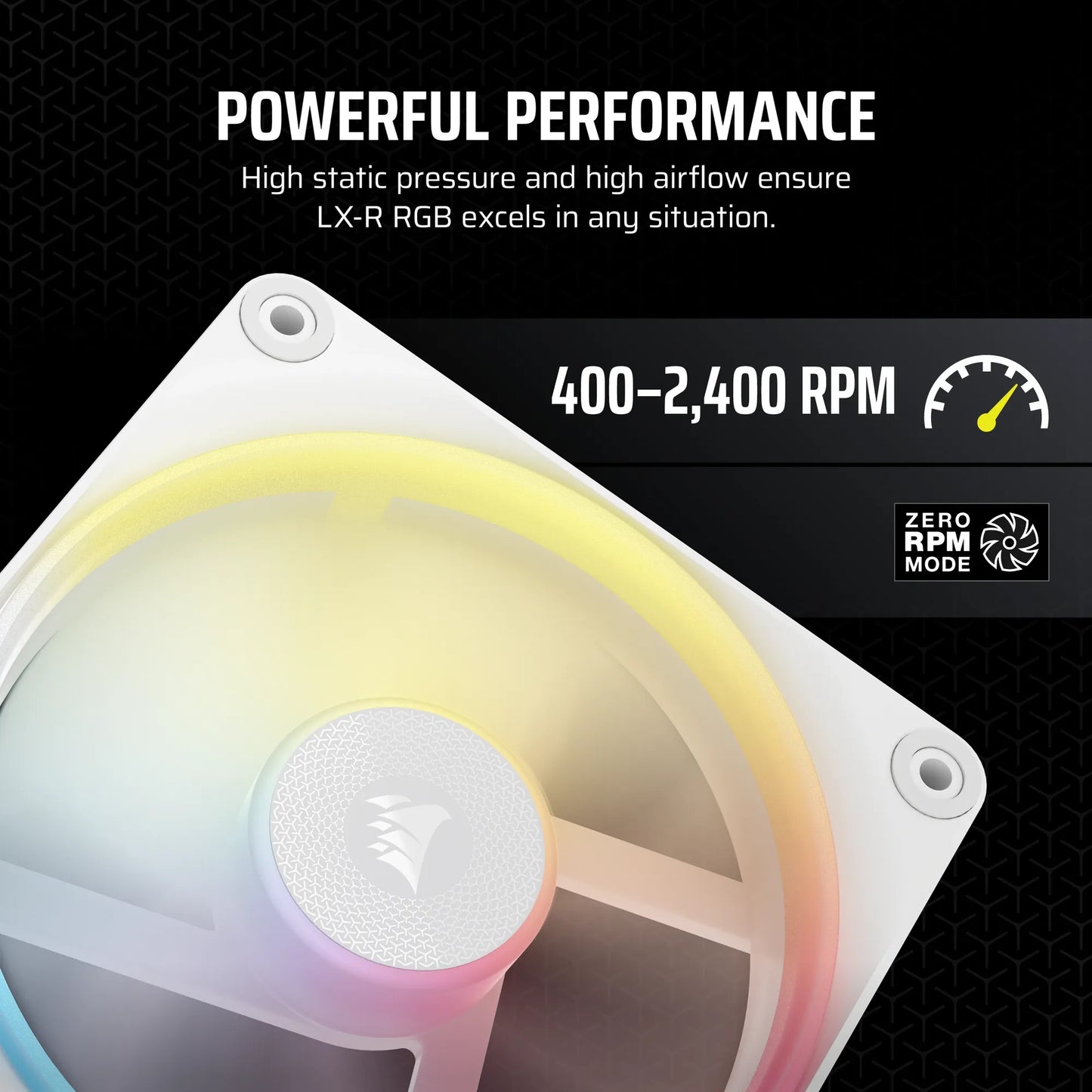 Corsair Lx-R RGB Series; Icue Link LX120-R RGB White; 120MM RGB Fan; Single Fan. image 4