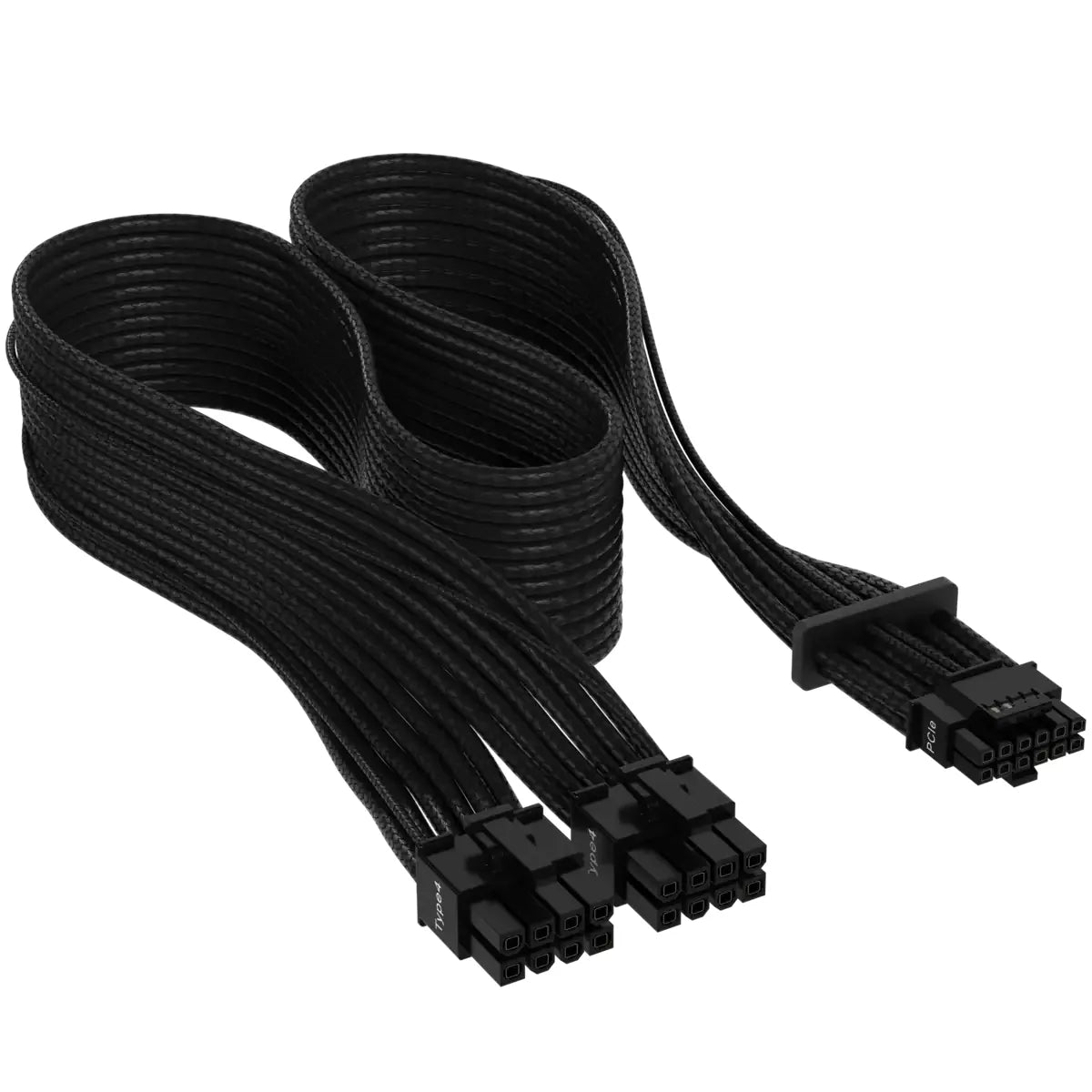 Corsair Premium Individually Sleeved 12+4PIN PCIE Gen 5 12V-2X6 600W Cable; Type 4; Black. image 2