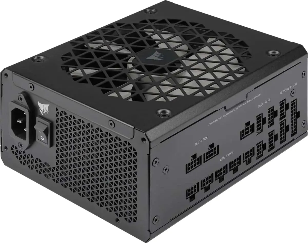 Corsair RM1000X Shift —1000 Watt 80 Plus GOLD;10YR Warranty. ATX (1); EPS (2);PCI-E (4);12VHPWR (1);PATA (8);SATA (12)