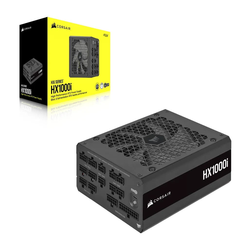 Corsair HX1000I — 1000 Watt 80 Plus® Platinum; 10YR WARRANTY;ATX(1);EPS (3);PCI-E (4);4-PIN Peripheral (8);SATA (8);12VHPWR (1) image 3