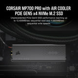 Corsair MP700 Pro 2TB M.2 NVME PCIE Gen. 5 X4 SSD With Cooler; Read Up To 12 400MB/S; Write Up To 11 800MB/S image 2