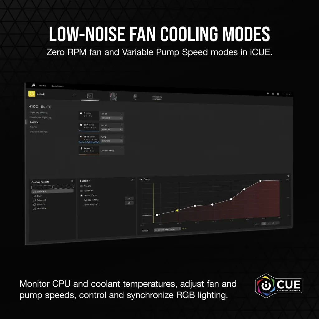 Corsair Icue H100I Elite RGB 240MM Liquid CPU Cooler White AMD: AM5; AM4; STRX4; STR5 | INTEL Lga: 1700/1851; 1200; 115X; 2066 image 4
