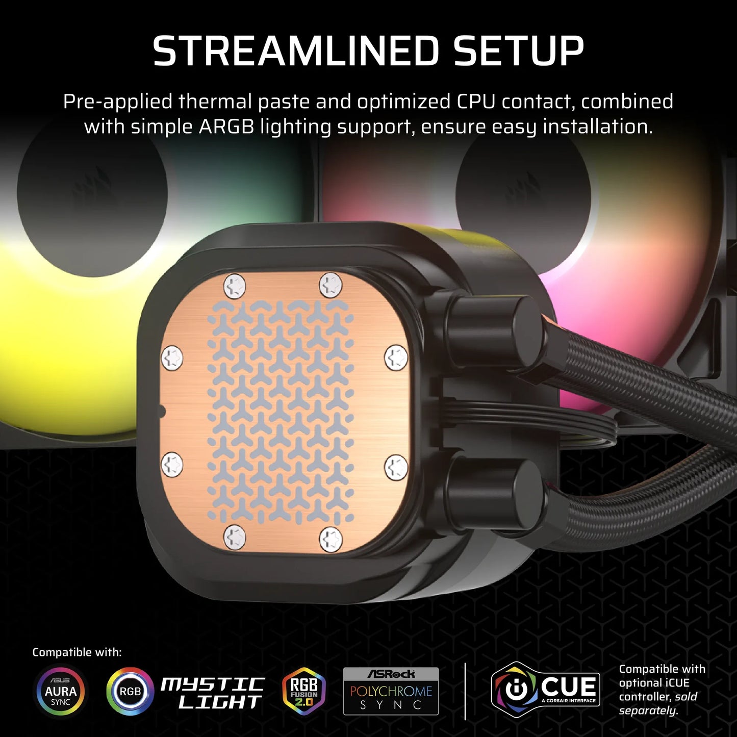Corsair Nautilus 360 ARGB; 360MM Radiator; Liquid CPU Cooler; INTEL® Lga 1851/1700; AMD® AM5/AM4 image 2
