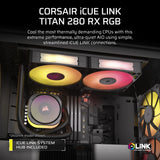 Corsair Icue Link Titan 280 Rx RGB Liquid CPU Cooler RX140 RGB Fans – Fits INTEL® Lga 1851/1700; AMD® AM5/AM4. image 2