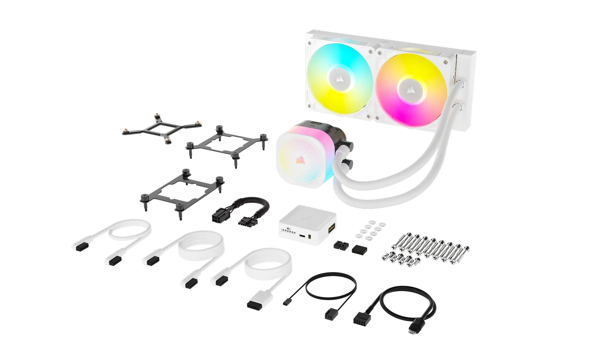 Corsair Icue Link Titan 240 Rx RGB Liquid CPU Cooler White – RX120 RGB Fans – Fits INTEL® Lga 1851/1700; AMD® AM5/AM4. image 2