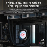 Corsair Nautilus 360 RS Lcd Liquid CPU Cooler – 2.1 IPS Lcd Screen RS120 Fans 360 MM Radiator Lga 1851/1700 AMD® AM5/AM4 image 3