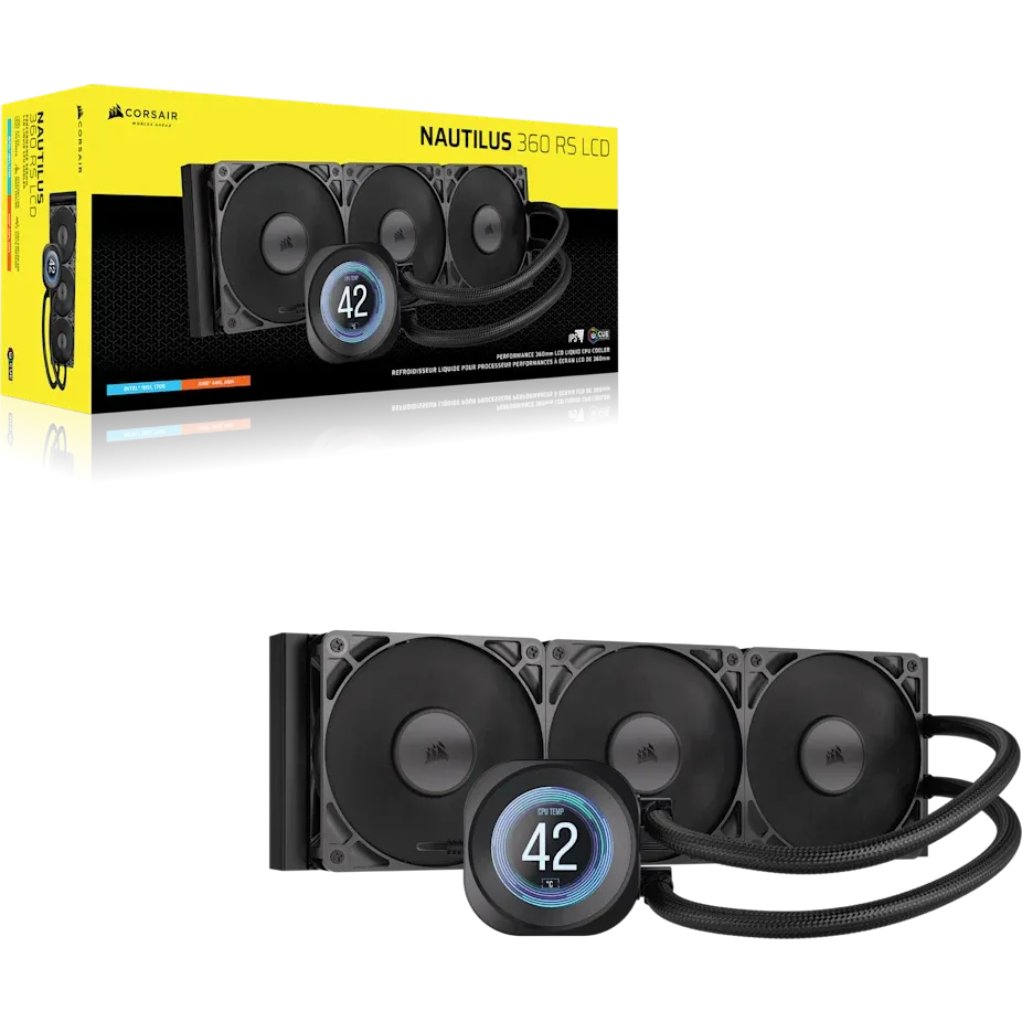 Corsair Nautilus 360 RS Lcd Liquid CPU Cooler – 2.1 IPS Lcd Screen RS120 Fans 360 MM Radiator Lga 1851/1700 AMD® AM5/AM4 image 5