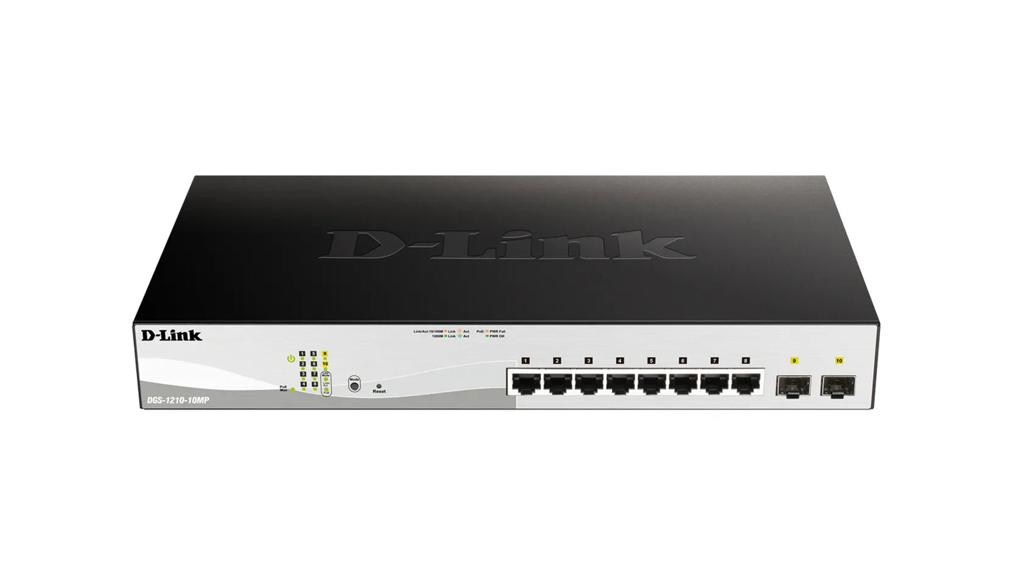 D-Link Consumer D-Link 8-PORTS 10/100/1000BASE-T POE Smart Switch Plus 2 Sfp Ports 130W POE Budget image 3