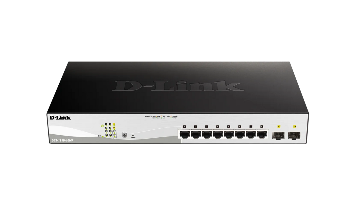 D-Link Consumer D-Link 8-PORTS 10/100/1000BASE-T POE Smart Switch Plus 2 Sfp Ports 130W POE Budget image 4