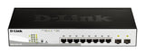 D-Link Consumer D-Link 8-PORTS 10/100/1000BASE-T POE Smart Switch Plus 2 Sfp Ports 78W POE Budget