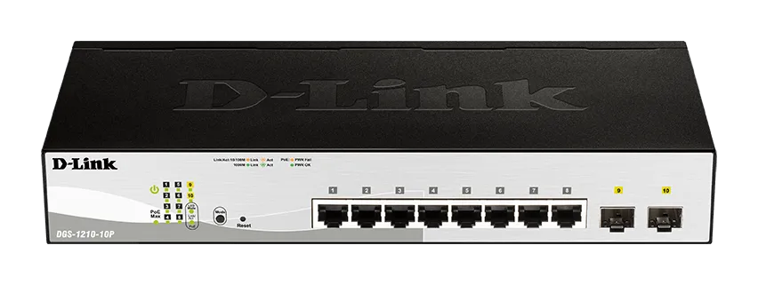 D-Link Consumer D-Link 8-PORTS 10/100/1000BASE-T POE Smart Switch Plus 2 Sfp Ports 78W POE Budget image 2