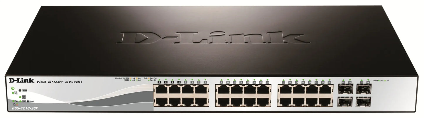 D-Link Consumer D-Link 28-PORT Gigabit Smart Managed POE Switch 24 POE 10/100/1000 PORTS+4GIGABIT Sfp Ports image 3