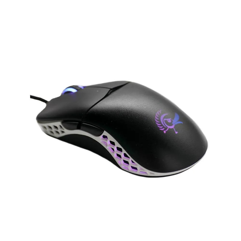 Aerocool Ducky Mouse Feather Black And White Omron D2FC-F-K 60M Switches; Pixart Sensor; 16000 DPI.