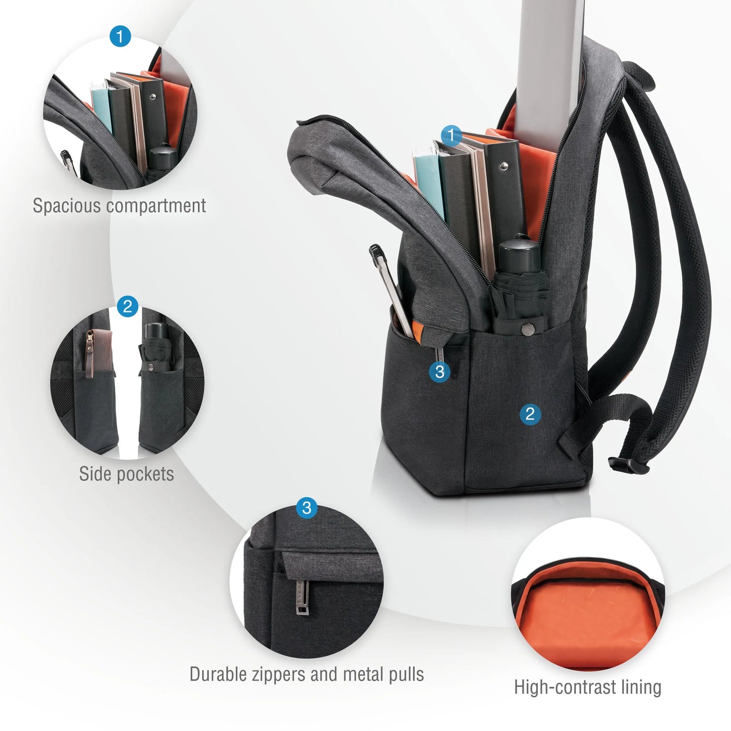Everki Light Backpack | Fits Up To 15.6 Inch Laptops | Hidden Stash Pocket | Felt-Lined Laptop And Tablet Pockets image 4