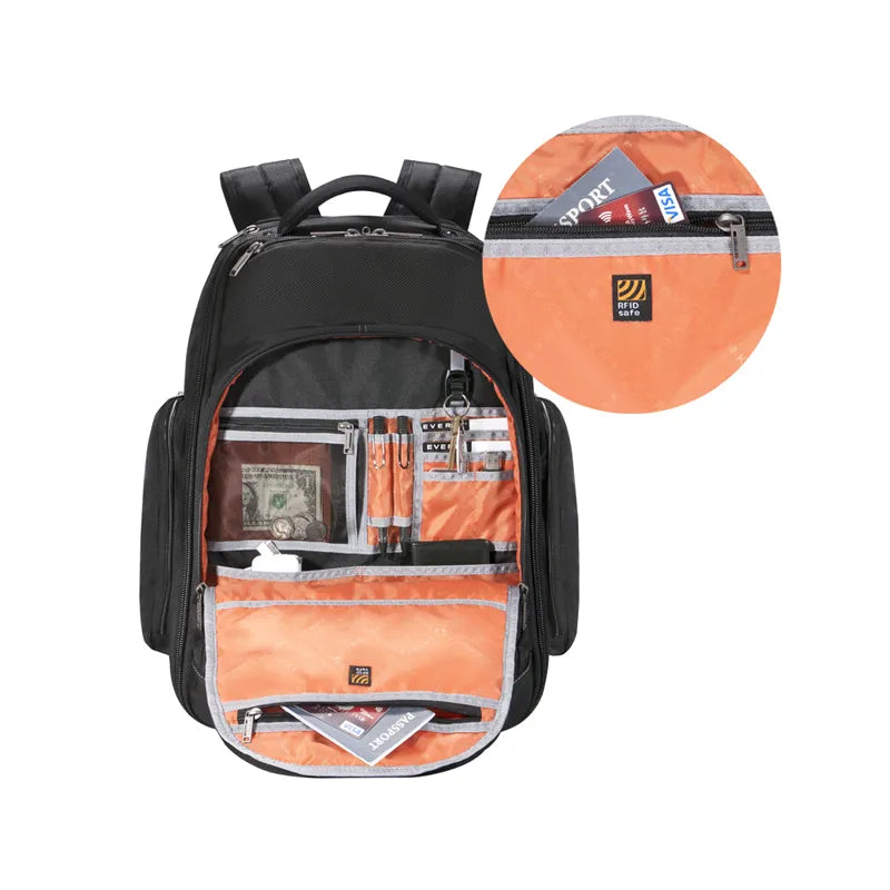 Everki Atlas Trolley Backpack | Fits Up To 17.3 Inch Laptops | Rfid-Safe Pocket | Spacious | Wheel Cover | Trolley Pass-Through