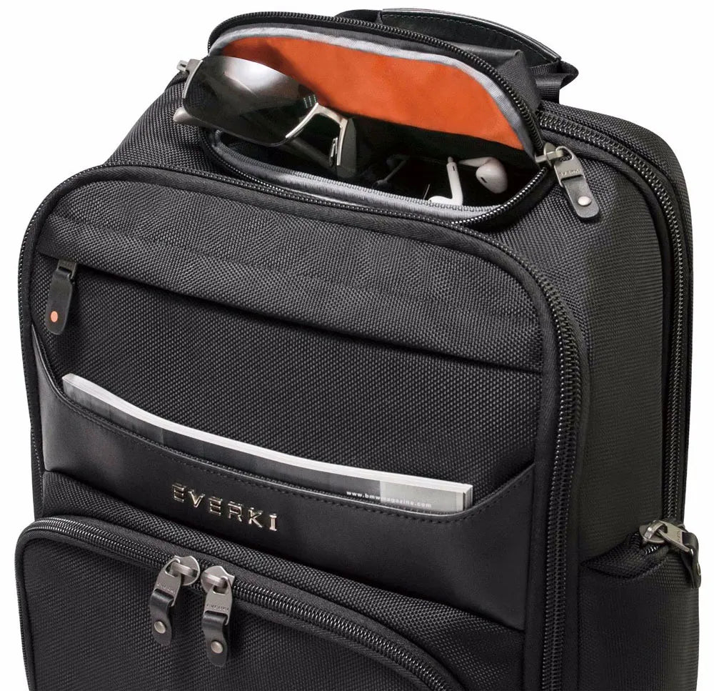 Everki Onyx Backpack | Fits Up To 17.3 Inch Laptops | Black | Discreet Rfid-Safe Pocket | Travel Friendly | Opens 180°
