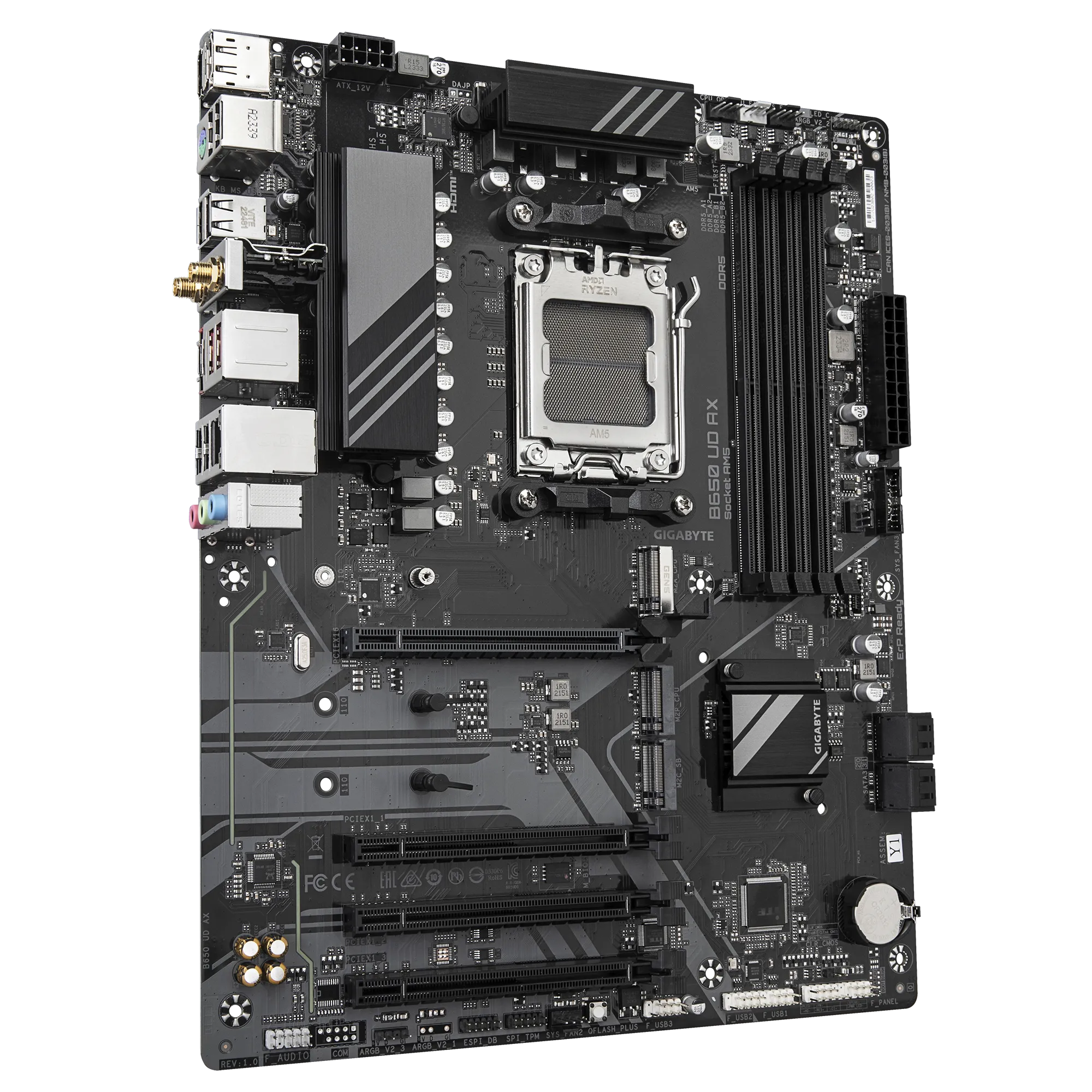 Gigabyte AMD B650 Ud For AMD AM5; 4X Dual DDR5; 3X M2; HDMI; DP. image 3