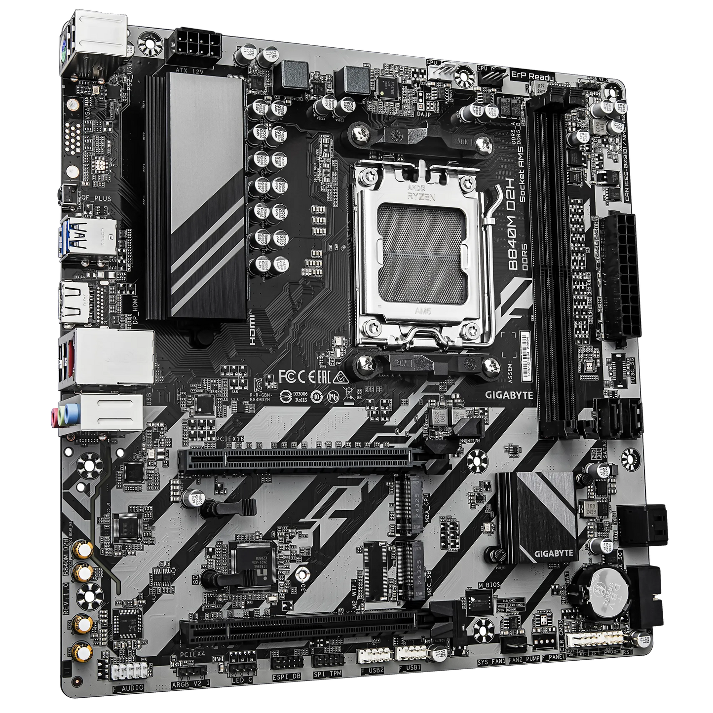 Gigabyte AMD B840 Chipset For AMD AM5; 2X Dual DDR5; 2X M2; 1X HDMI image 3