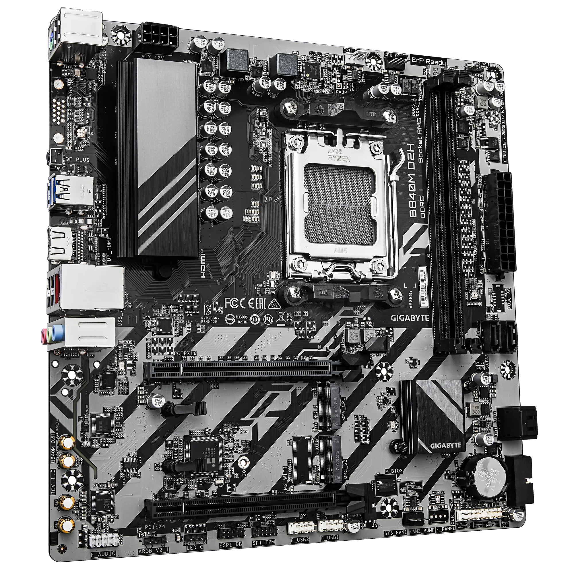 Gigabyte AMD B840 Chipset For AMD AM5; 2X Dual DDR5; 2X M2; 1X HDMI image 3