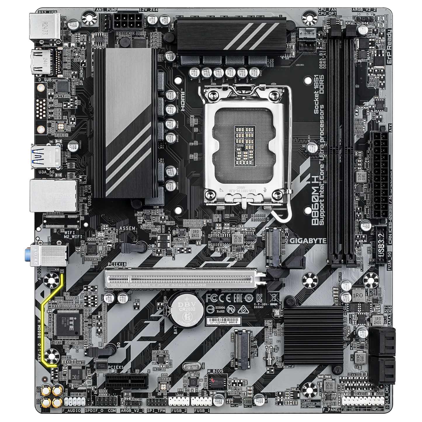 Gigabyte INTEL® B860 Chipset For Lga 1851; 2X DDR5; 2X M2; HDMI; MATX image 2