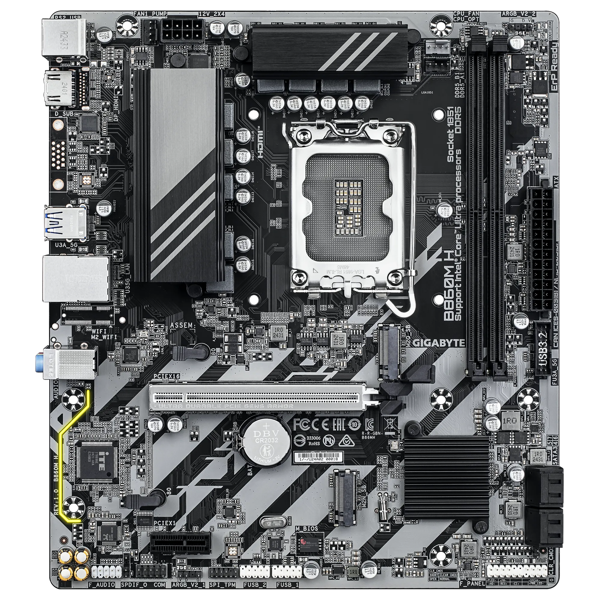 Gigabyte INTEL® B860 Chipset For Lga 1851; 2X DDR5; 2X M2; HDMI; MATX image 2