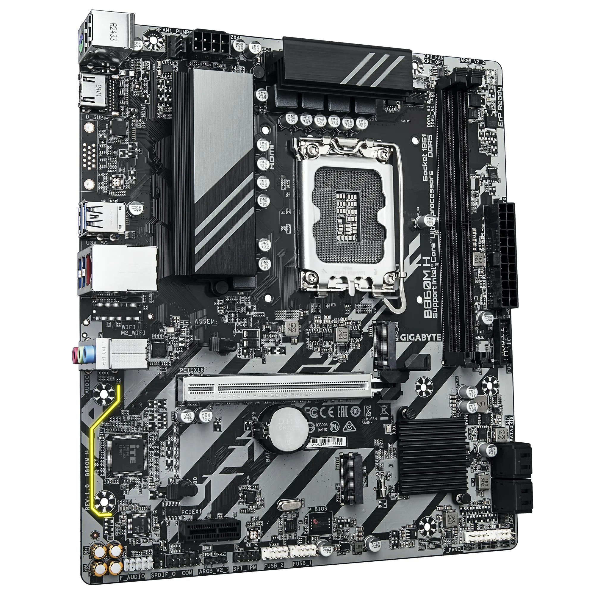 Gigabyte INTEL® B860 Chipset For Lga 1851; 2X DDR5; 2X M2; HDMI; MATX image 3