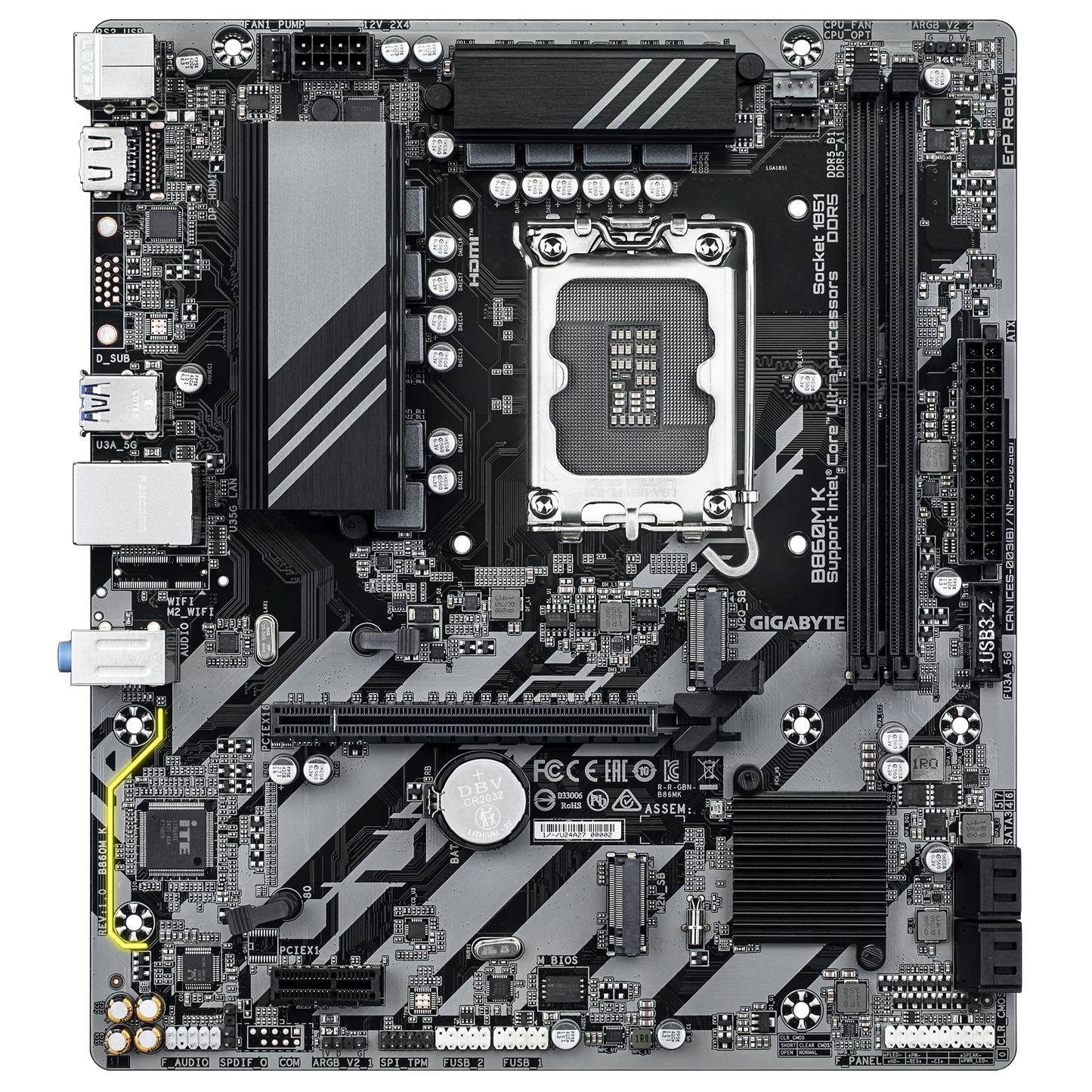 Gigabyte INTEL® B860 Chipset For Lga 1851; 2X DDR5; 2X M2; HDMI; MATX image 2