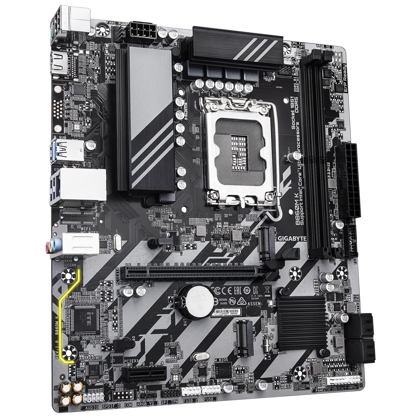 Gigabyte INTEL® B860 Chipset For Lga 1851; 2X DDR5; 2X M2; HDMI; MATX image 3
