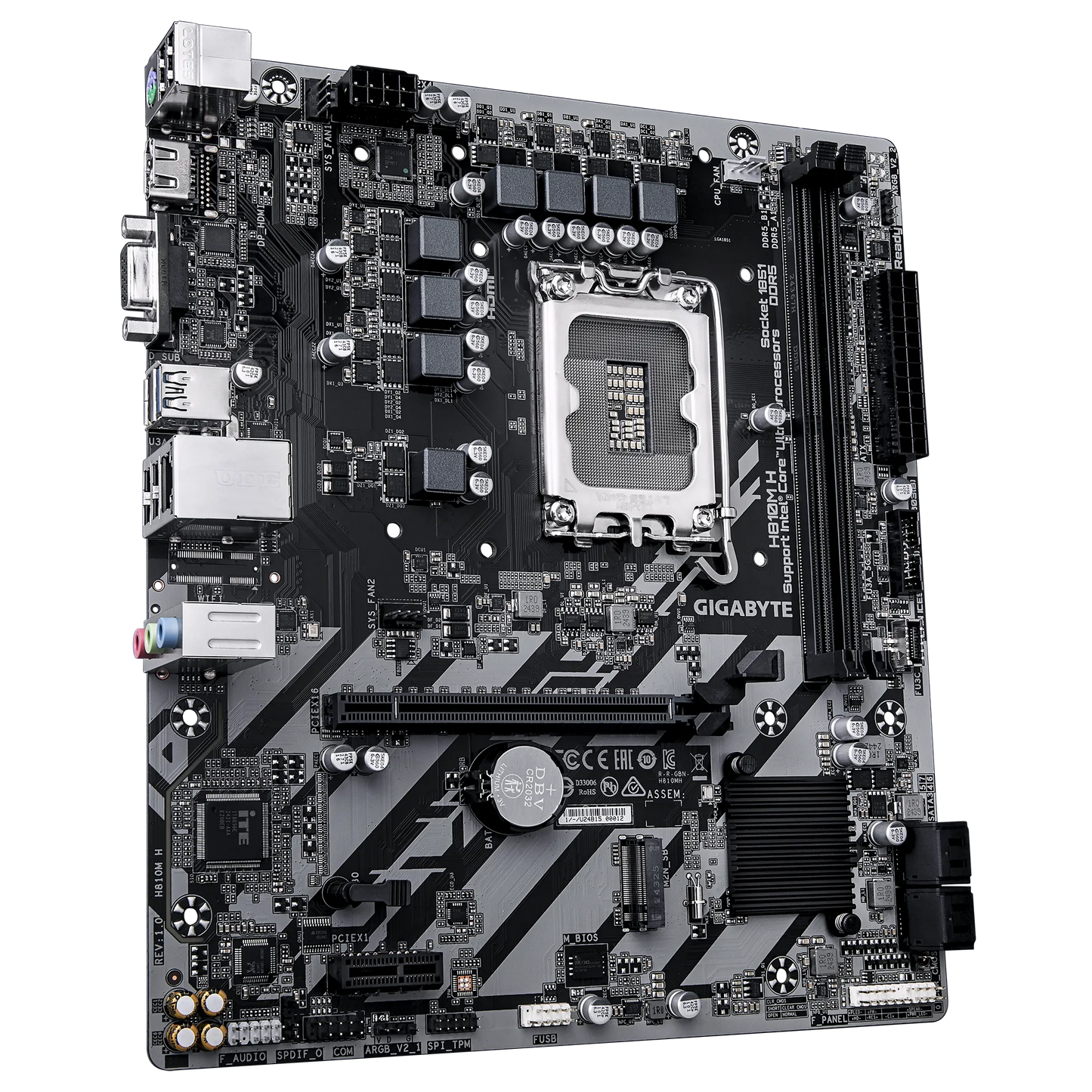 Gigabyte INTEL® H810 Chipset For Lga 1851; 2X DDR5; 1X M2; HDMI 1X VGA; MATX image 3