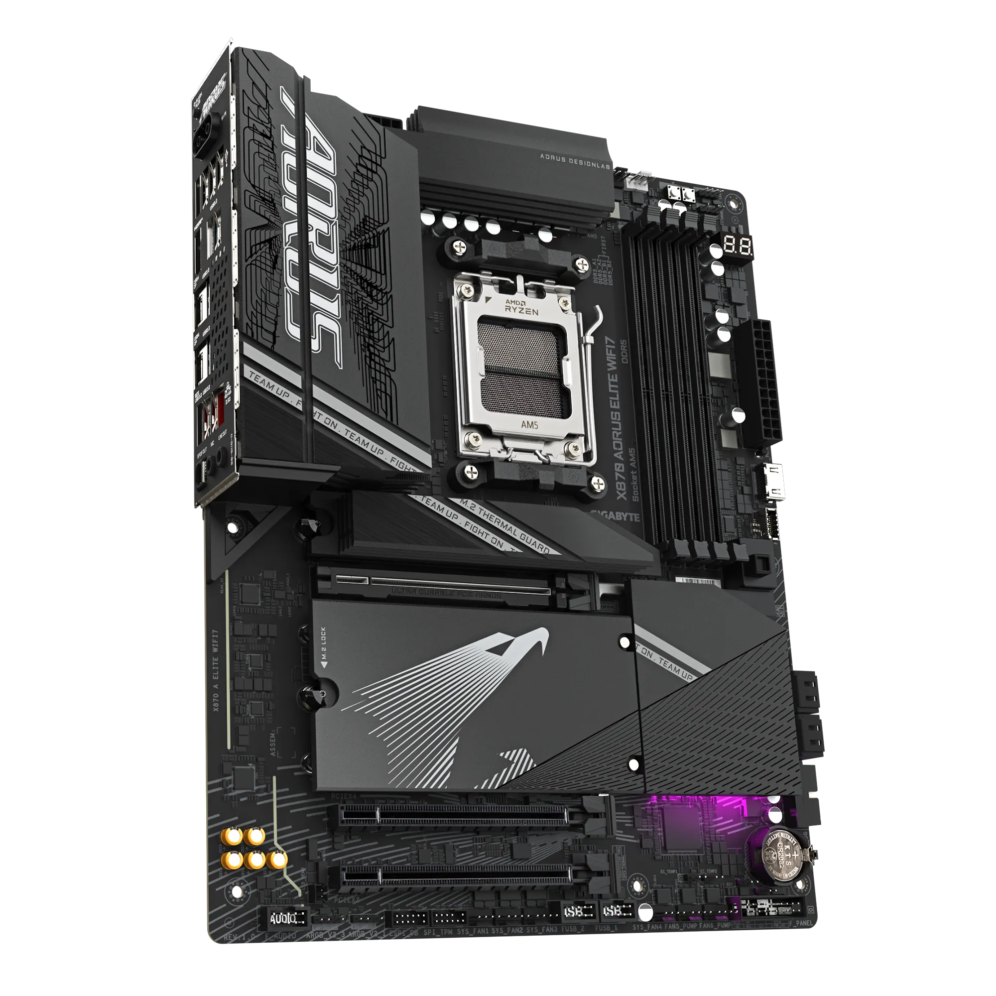 Gigabyte Aorus AMD X870 Chipset For AMD AM5; 4X DDR5; 4X M2; 2X HDMI (1X FRONT)/2 X USB4® USB Type-C®; ATX. image 3