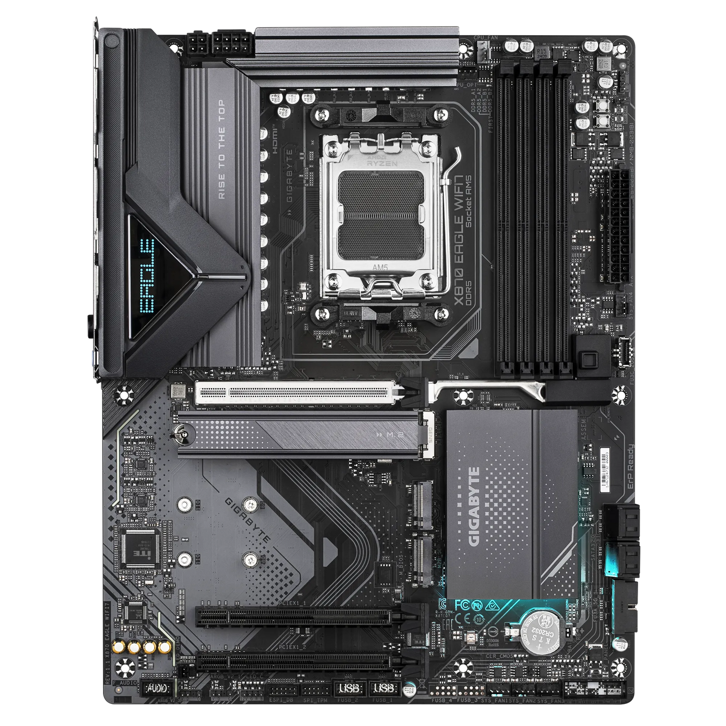 Gigabyte AMD X870 Chipset For AMD AM5; 4X DDR5; 3X M2; HDMI/2 X USB4® USB Type-C®; ATX. image 2