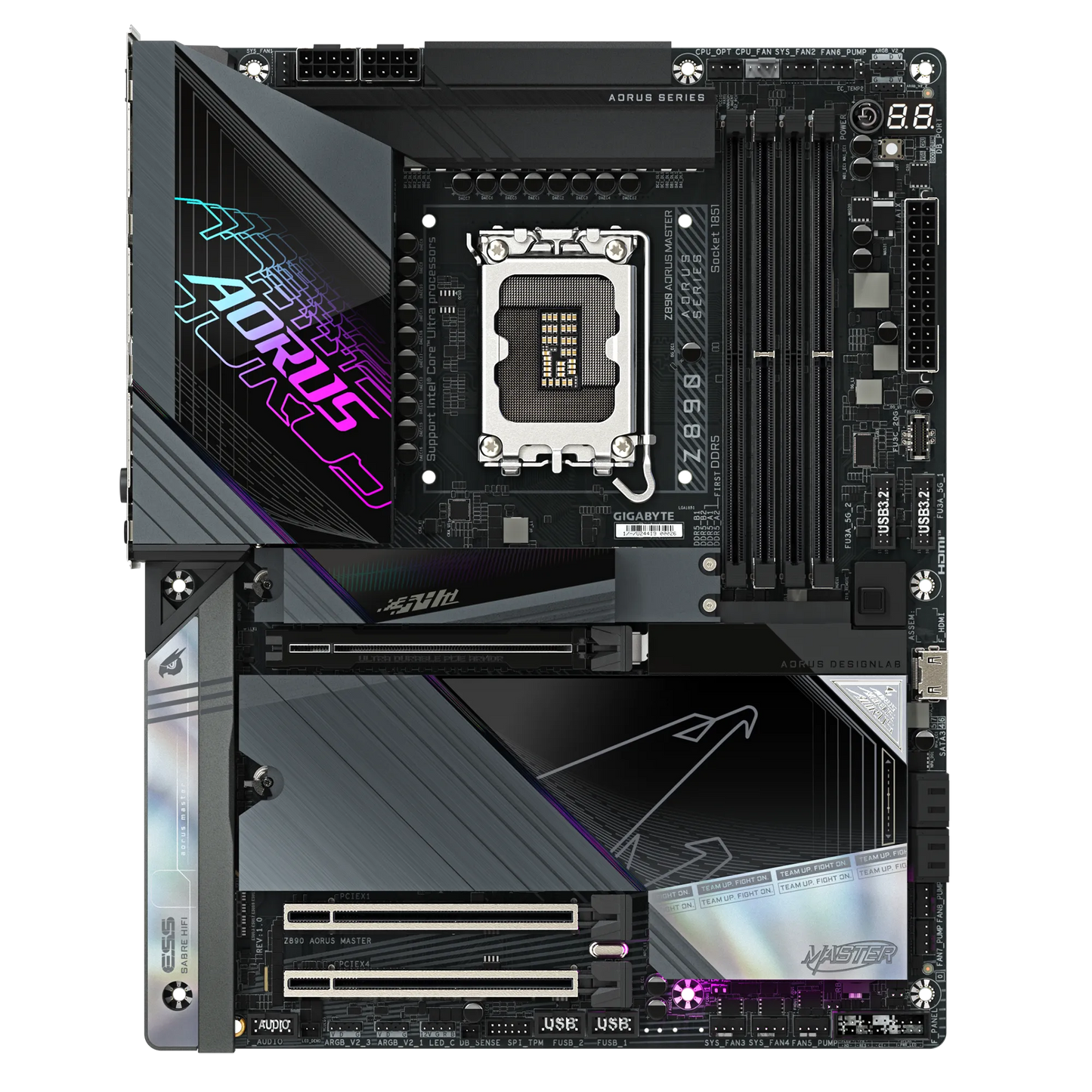Gigabyte INTEL® Z890 Chipset For Lga 1851; 4X DDR5; 5X M2; 2XUSB4® USB Type-C®/Hdmi (front); ATX. image 2