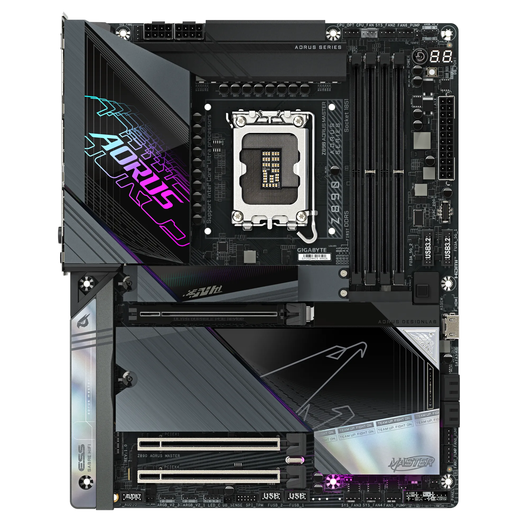 Gigabyte INTEL® Z890 Chipset For Lga 1851; 4X DDR5; 5X M2; 2XUSB4® USB Type-C®/Hdmi (front); ATX. image 2