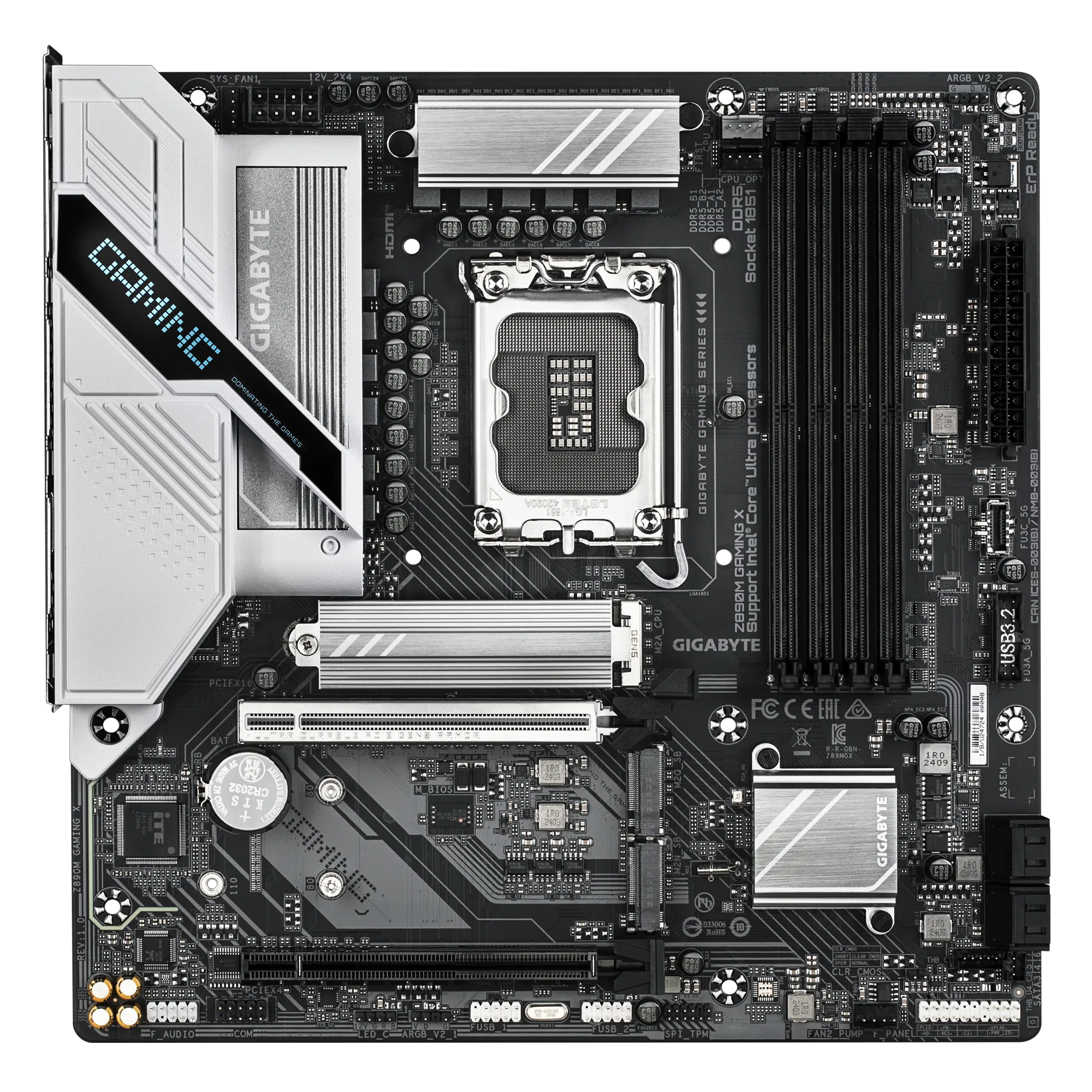 Gigabyte INTEL® Z890 Chipset For Lga 1851; 4X DDR5; 3X M2; HDMI/2X DP; MATX. image 2