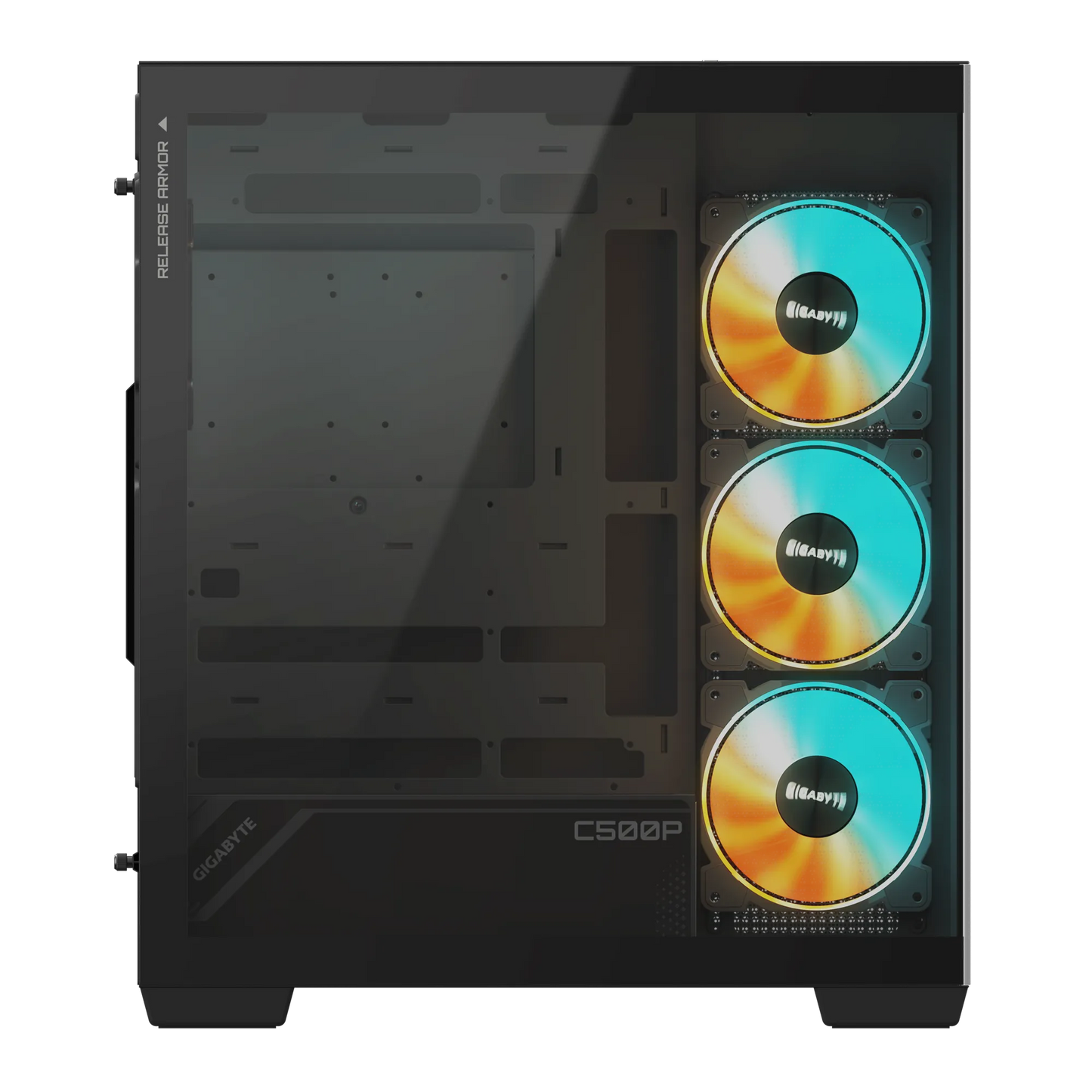 Gigabyte C500 Panoramic Stealth ATX Chassis; 1X 3.5'' | 2X 2.5'' Drive Bays; 360MM Radiator Compatible; 4X 120MM ARGB Fan Incl; image 4