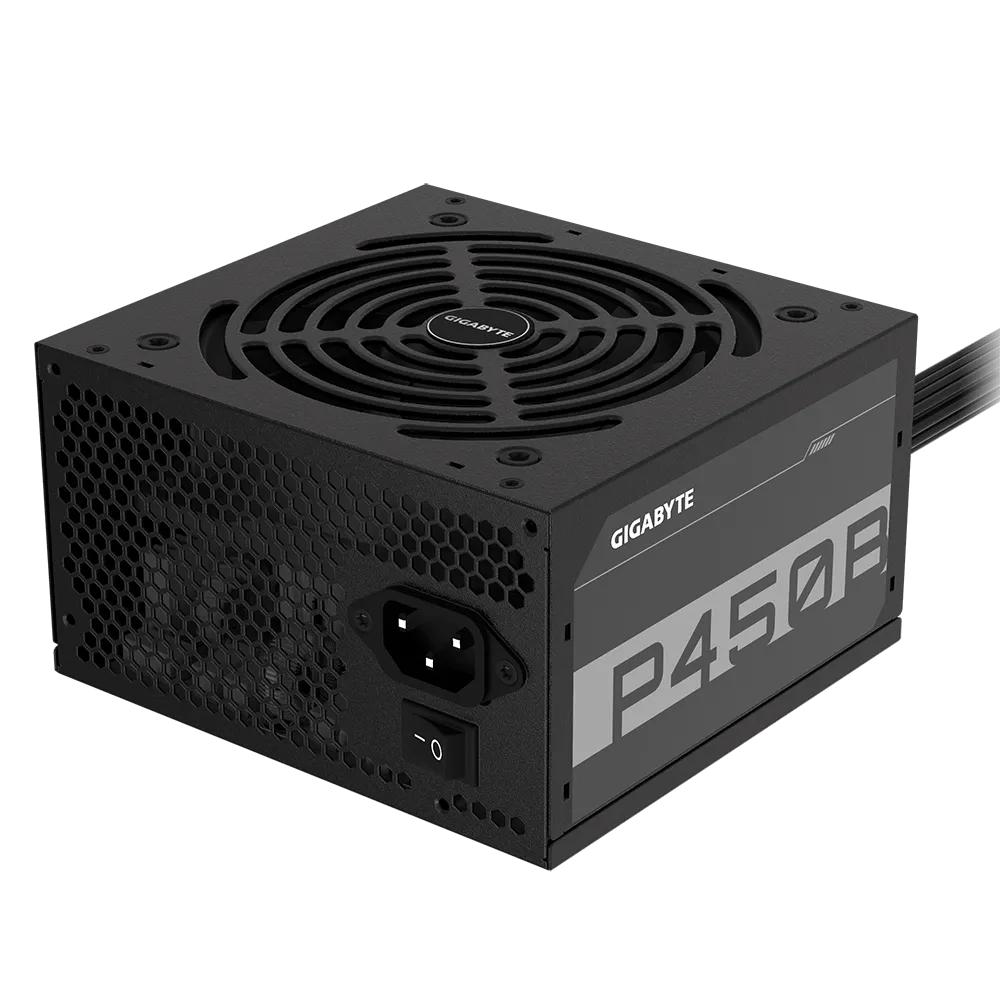 Gigabyte PSU P450B Bronze Certified 450W 3 Year Warranty; 24/20-PIN X 1; CPU 4+4-PIN X 1; PCI-E 6+2-PIN X 2; SATA X 6; Peri X3