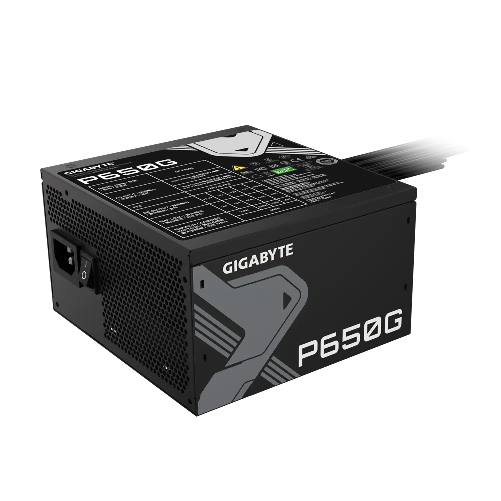 Gigabyte PSU P650B Gold Certified 650W 3 Year Warranty; 24/20-PIN X 1; CPU 4+4-PIN X 1; PCI-E 6+2-PIN X 2; SATA X 6; Peri X3 image 5