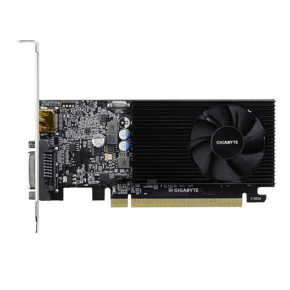 Gigabyte Nvidia Geforce Gt 1030 2GB GDDR4; 64-BIT Memory Bus; Pci Express 2.0; 1X Dual-Link Dvi-D; 1X HDMI; Low Profile