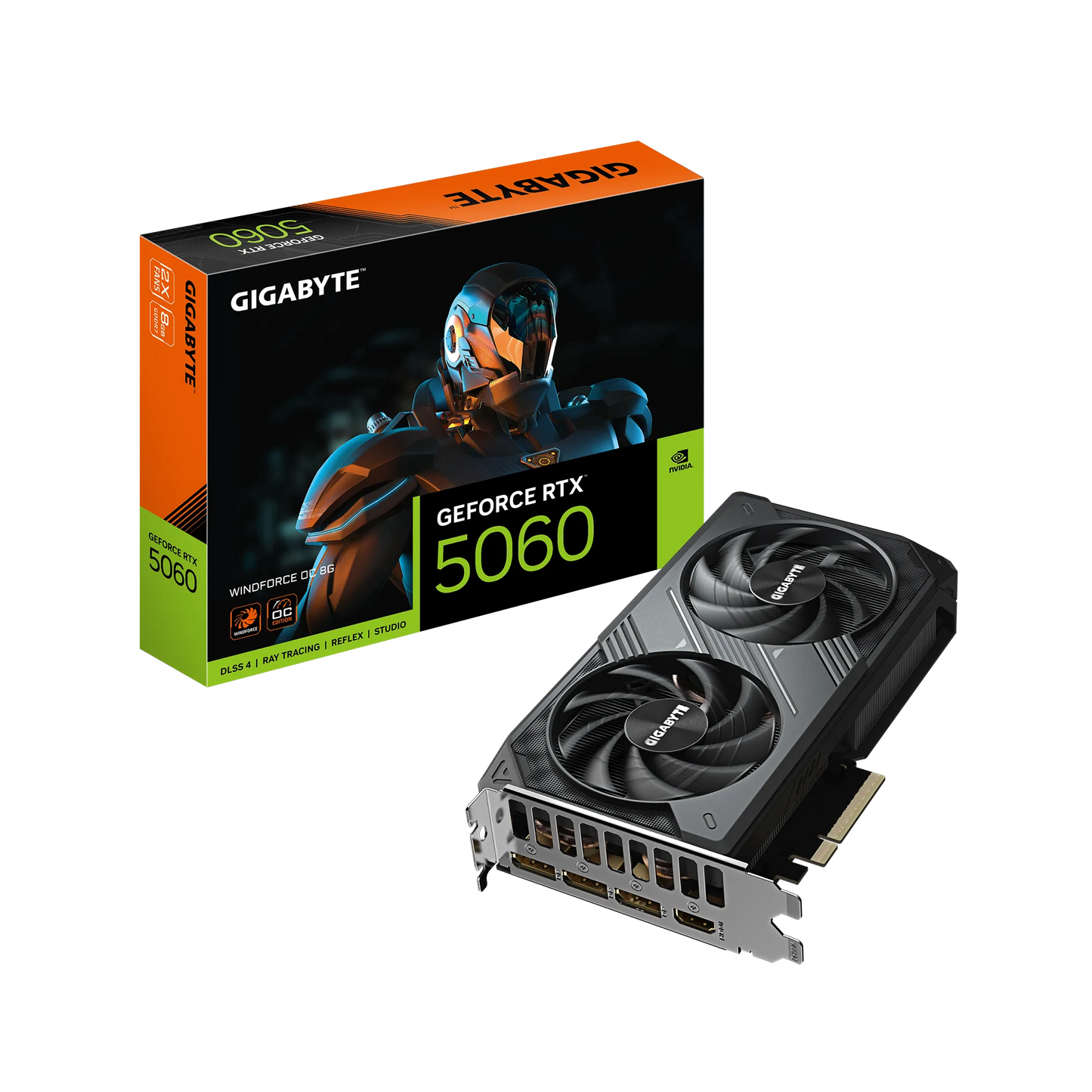 Gigabyte Nvidia Geforce Rtx 5060 Windforce Oc 8GB PCIE 8X 8GB GDDR7; 128-BIT Memory Bus; 1X HDMI; 3X Displayport . image 2