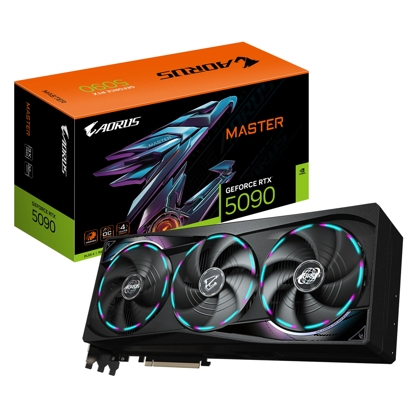 Gigabyte Nvidia Geforce Rtx 5090 Aorus Master 32GB GDDR7; 512-BIT Memory Bus; 1X HDMI; 3X Displayport; Min 1000W PSU. .