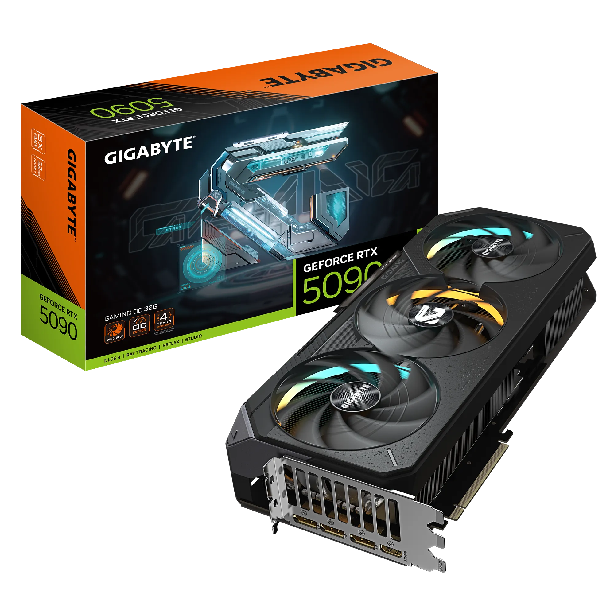 Gigabyte Nvidia Geforce Rtx 5090 Gaming Oc 32GB GDDR7; 512-BIT Memory Bus; 1X HDMI; 3X Displayport; Min 1000W PSU. .