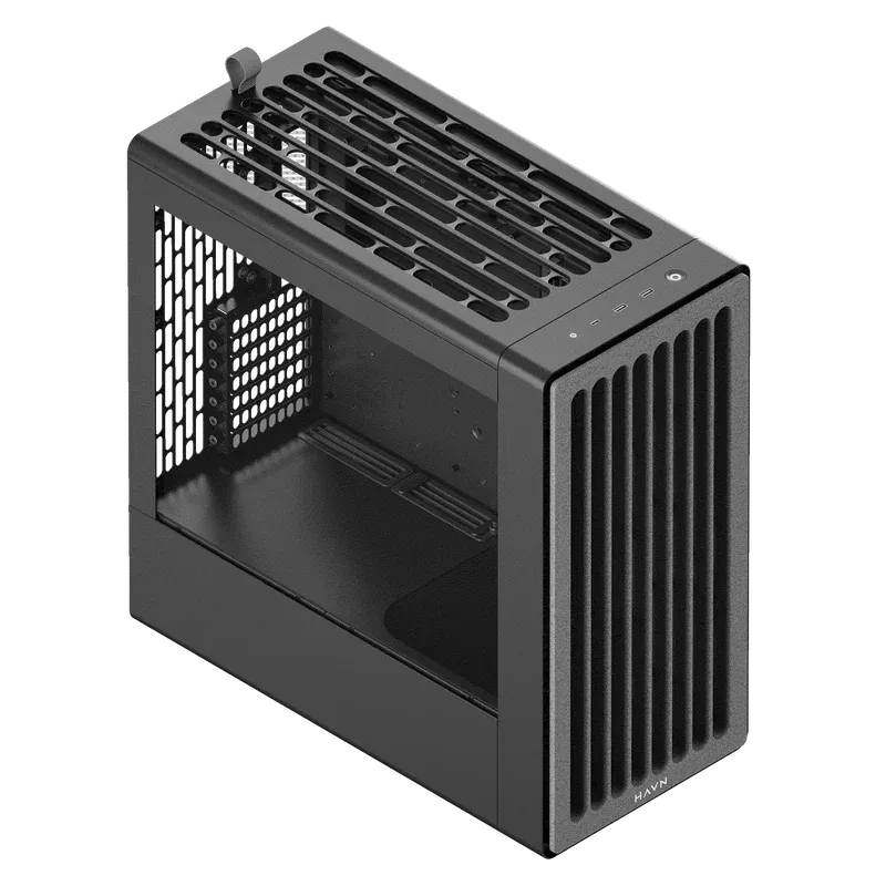 Aerocool Havn Bf 360 Flow Black Eatx Case Adjustable Gpu Bracket Supports Up To 7 Fans (2X180; 1X140MM Incl) 2X 3.5'' Or 4 image 4