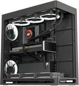 Aerocool Havn Hs 420 Base Edition Black Eatx Case Supports Up To 11 Fans (0 Incl) 4X 3.5'' Or 8X 2.5'' 420MM Radiator. image 3