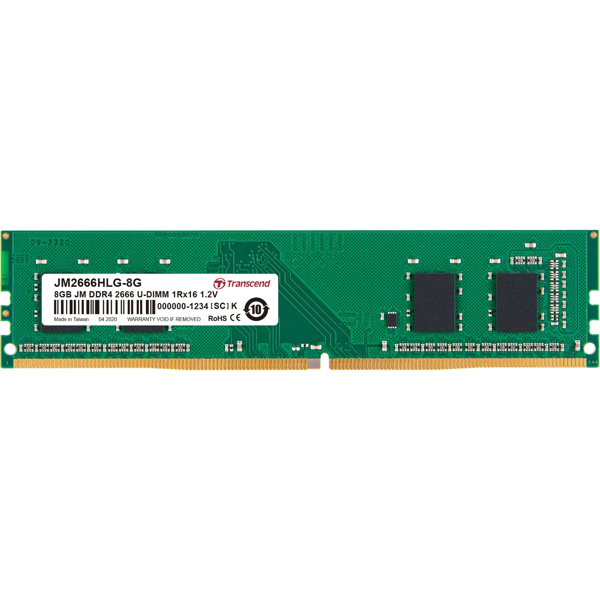 Transcend 8GB DDR4 2666MHZ Desktop U-Dimm 1RX16 1GX16 CL19 1.2V image 3