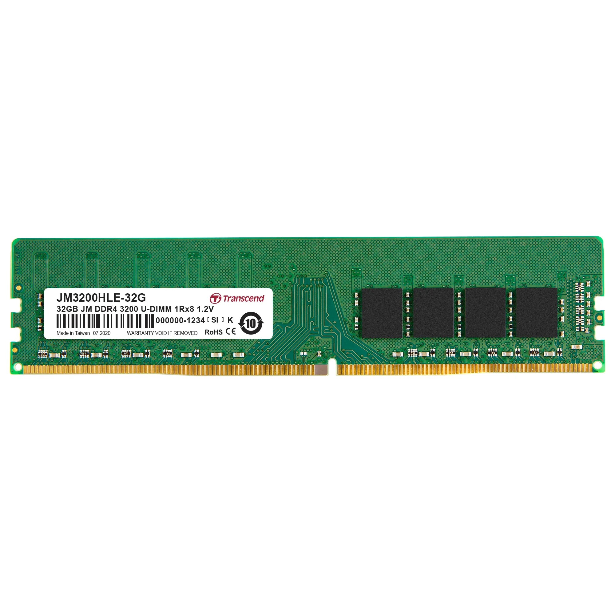 Transcend Jet Memory 32GB DDR4-3200 Desktop U-Dimm 2RX8 CL22 image 2
