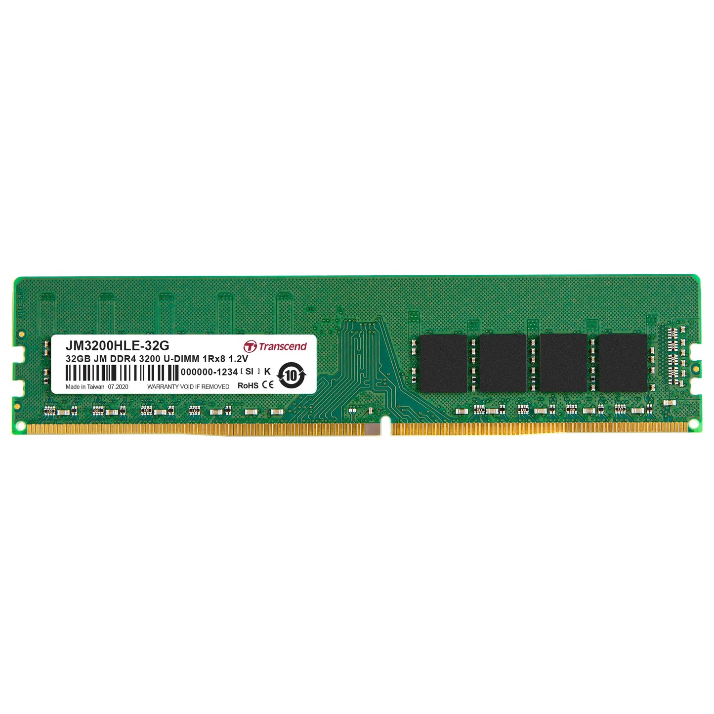 Transcend Jet Memory 32GB DDR4-3200 Desktop U-Dimm 2RX8 CL22 image 2