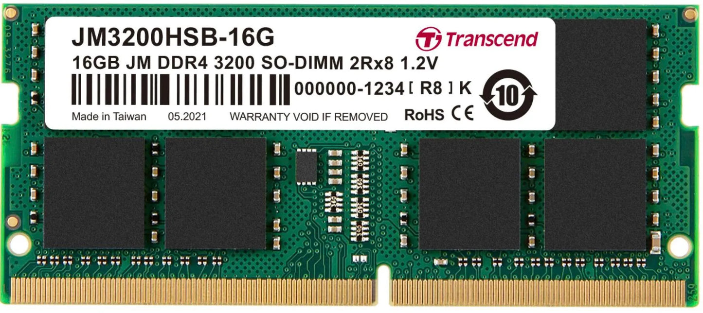 Transcend Jet Memory 16GB DDR4-3200 Notebook SO-DIMM 2RX8 CL22 image 2