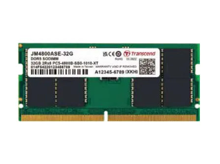 Transcend Jet Memory 32 GB DDR5-4800 SO-DIMM 2RX8 CL40