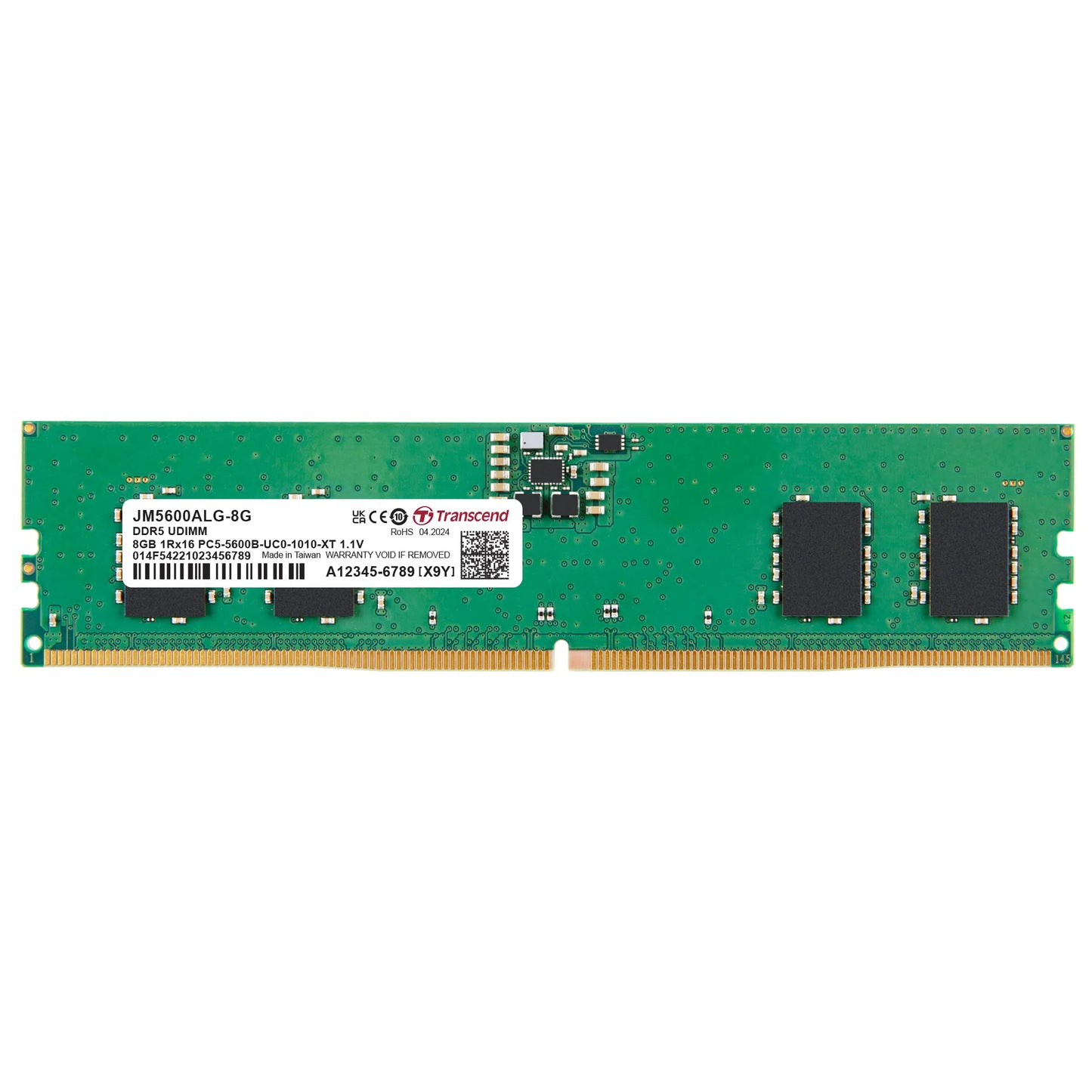 Transcend Jet Memory 8GB DDR5-5600 Long Dimm 2RX8 CL46 (1GX16)X4