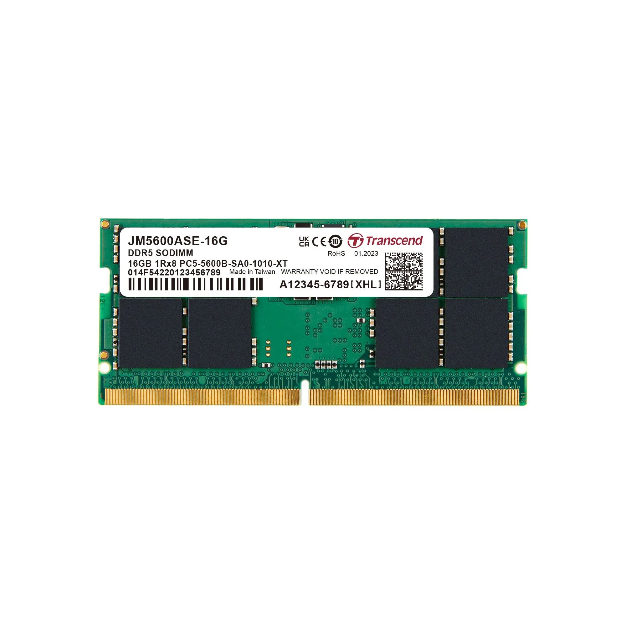 Transcend Jet Memory 16GB DDR5-5600 Notebook SO-DIMM 1RX8 CL46 image 2